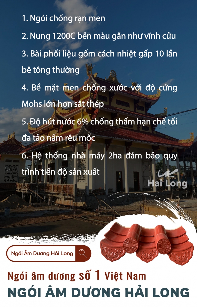 đặc tính ngói âm dương Hải Long