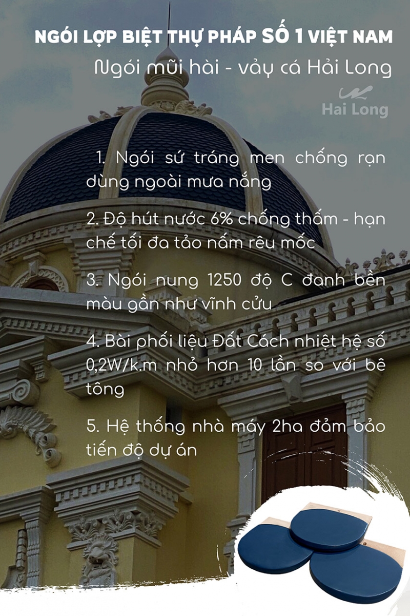 ngói vảy cá lợp biệt thự