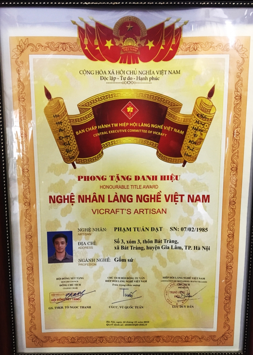 Nghệ nhân Phạm Tuấn Đạt - Hải Long Bát Tràng