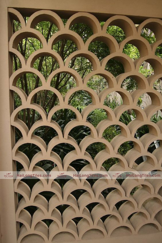 ngói địa trung hải ứng dụng làm tường thông gió
