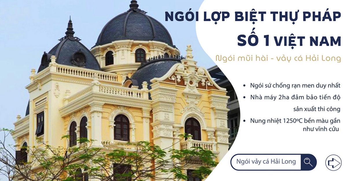 ngói vảy cá lợp biệt thự Pháp
