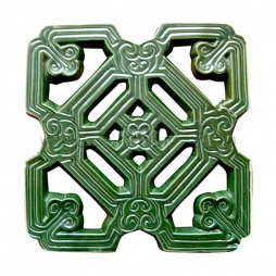 Gạch thông gió hoa cổ men xanh đồng cổ Bát Tràng - Hải Long Tiles