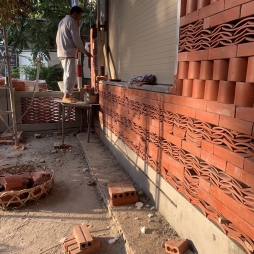 ngói âm dương đất nung trang trí