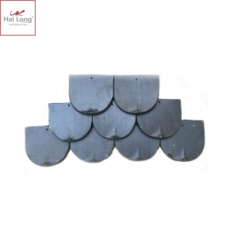 ngói sứ men ánh thép lợp biệt thự pháp