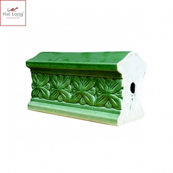 Bò nóc hoa chanh men xanh đồng 01