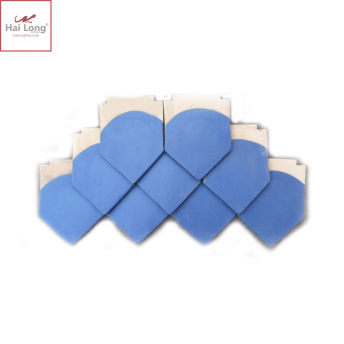 gạch gốm men xanh da trời