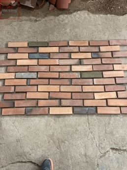 Gạch thẻ 03 tone màu phối màu hỏa biến (vừa màu cháy) 01