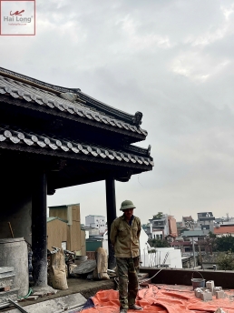 Ngói âm dương men ánh thép 01