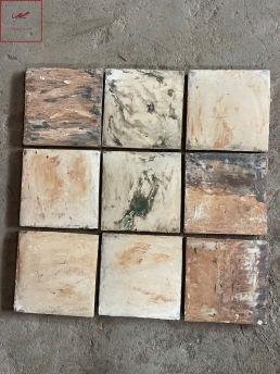 gạch lát sân nghệ thuật màu trộn phong cách cá tính