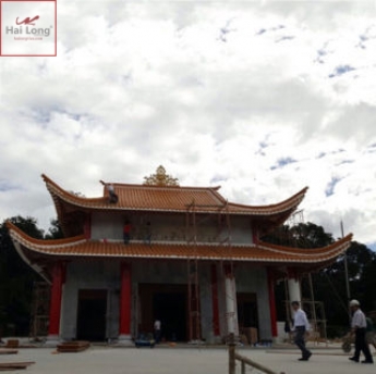 ngói âm dương lợp chùa