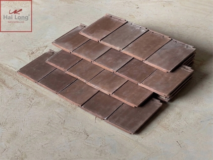 ngói phẳng manvillas gốm mộc nâu đậm - 3