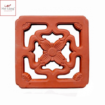 Gạch thông gió hoa roi đất nung Bát Tràng 20x20 - Gốm sứ xây dựng Hải Long
