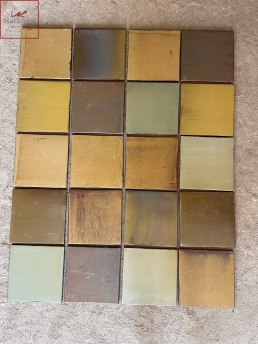 Gạch lát nền tráng men thủ công trộn màu 01