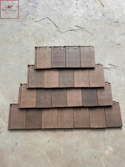 Ngói ManVillas men gốm Nâu Gỗ Đậm 01