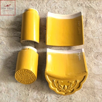 ngói âm dương màu vàng