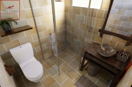 gạch men hoàng thổ mix men hoàng thổ ánh xanh - gạch men thủ công Bát Tràng