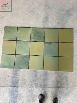 Gạch men lá khoai nương tráng men thủ công