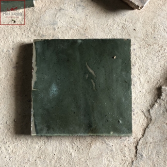 Gạch cổ lát nền men xanh